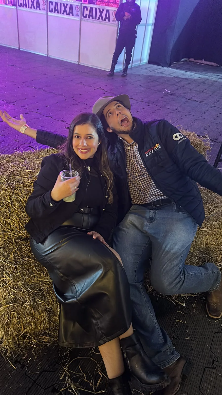 Momento divertido do casal